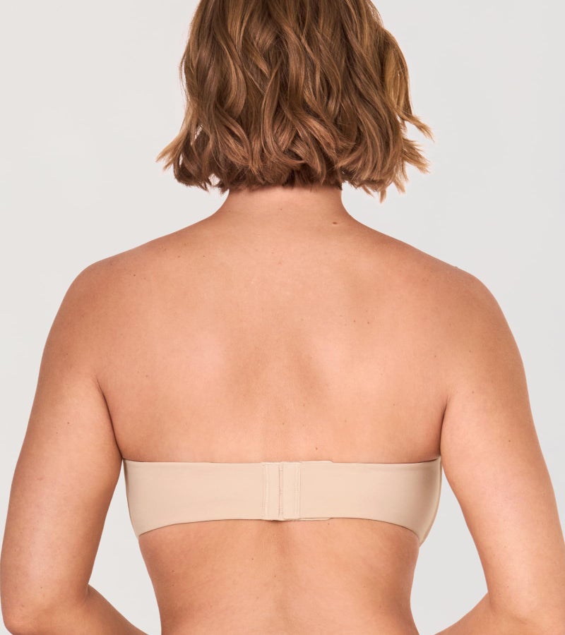 DELIMIRA Women's Strapless Bra Minimizer Seamless Underwire Unlined Bandeau for Big Bust Beige 44D - Image 2